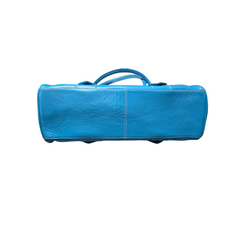 Blue Genuine Leather Cargo Bag - Picture 6 of 15